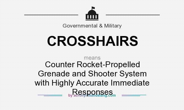 What does CROSSHAIRS mean? It stands for Counter Rocket-Propelled Grenade and Shooter System with Highly Accurate Immediate Responses