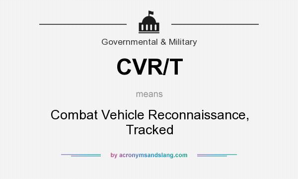 What does CVR/T mean? It stands for Combat Vehicle Reconnaissance, Tracked