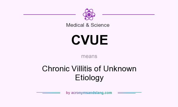 What does CVUE mean? It stands for Chronic Villitis of Unknown Etiology