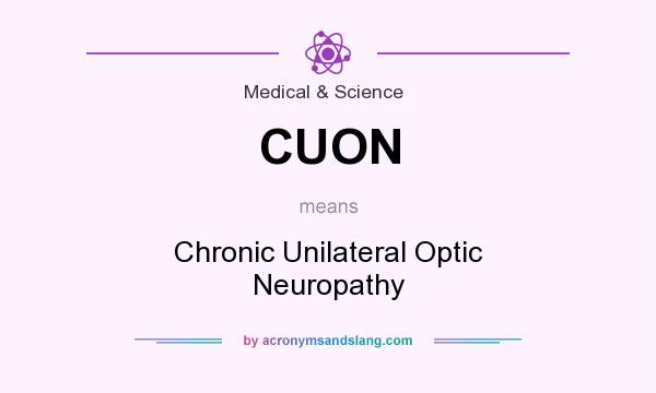 What does CUON mean? It stands for Chronic Unilateral Optic Neuropathy