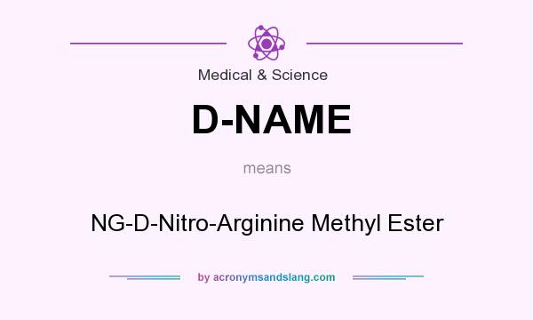 What does D-NAME mean? It stands for NG-D-Nitro-Arginine Methyl Ester