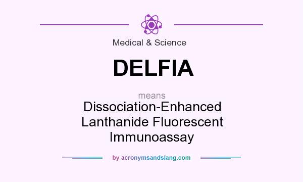 What does DELFIA mean? It stands for Dissociation-Enhanced Lanthanide Fluorescent Immunoassay