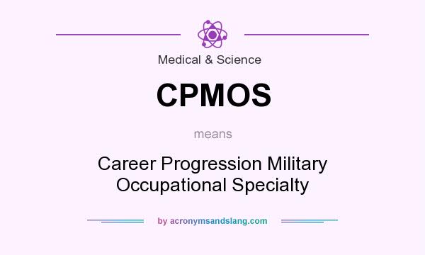 What does CPMOS mean? It stands for Career Progression Military Occupational Specialty