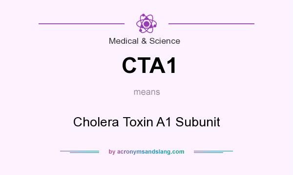 What does CTA1 mean? It stands for Cholera Toxin A1 Subunit
