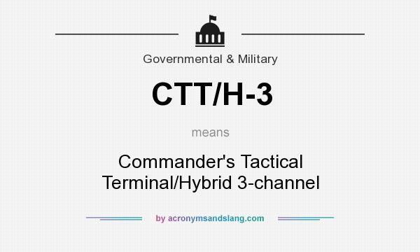 What does CTT/H-3 mean? It stands for Commander`s Tactical Terminal/Hybrid 3-channel