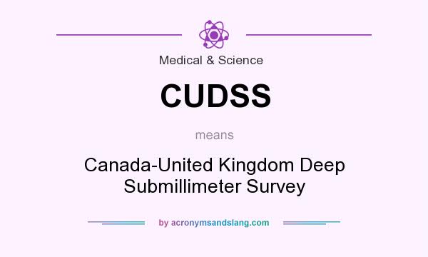 What does CUDSS mean? It stands for Canada-United Kingdom Deep Submillimeter Survey