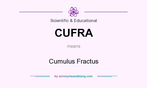 What does CUFRA mean? It stands for Cumulus Fractus