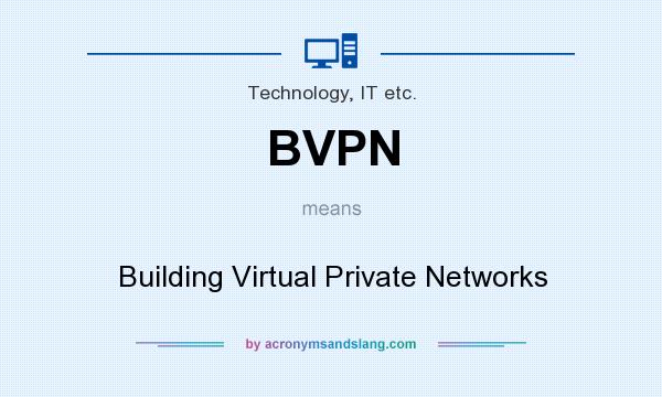 What does BVPN mean? It stands for Building Virtual Private Networks