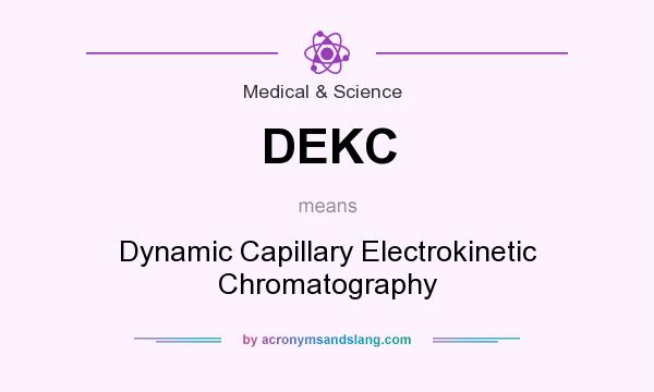 What does DEKC mean? It stands for Dynamic Capillary Electrokinetic Chromatography