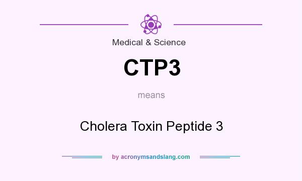 What does CTP3 mean? It stands for Cholera Toxin Peptide 3