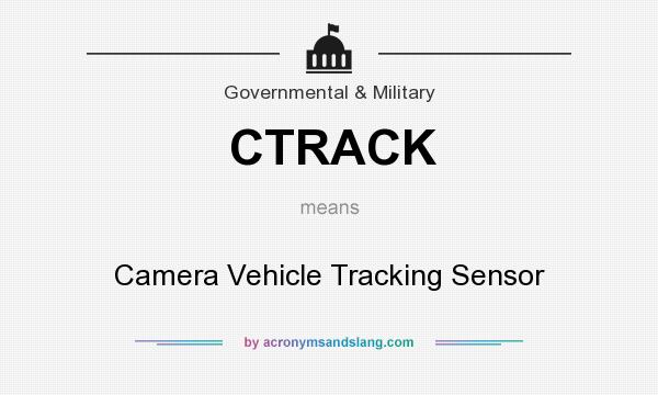 What does CTRACK mean? It stands for Camera Vehicle Tracking Sensor