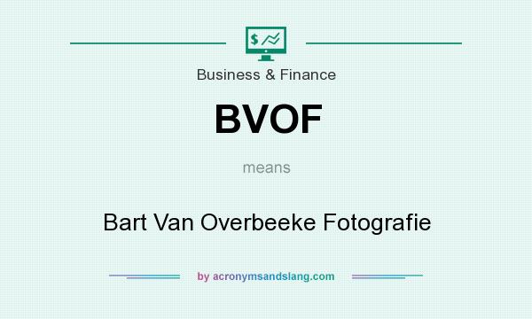 What does BVOF mean? It stands for Bart Van Overbeeke Fotografie