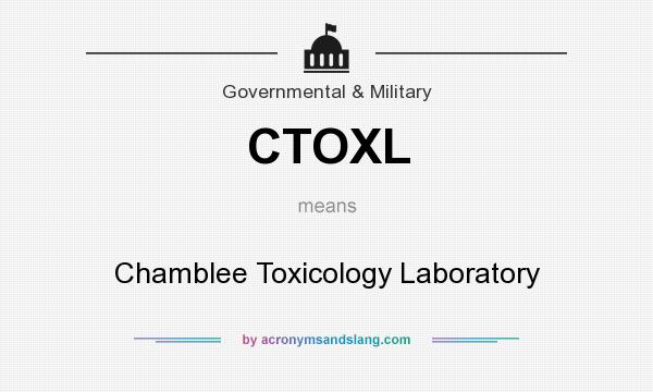 What does CTOXL mean? It stands for Chamblee Toxicology Laboratory