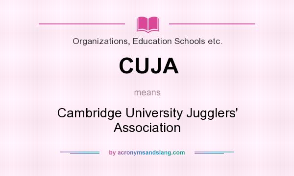 What does CUJA mean? It stands for Cambridge University Jugglers` Association