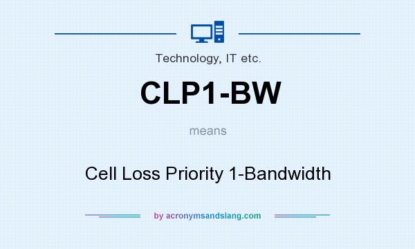 What does CLP1-BW mean? It stands for Cell Loss Priority 1-Bandwidth
