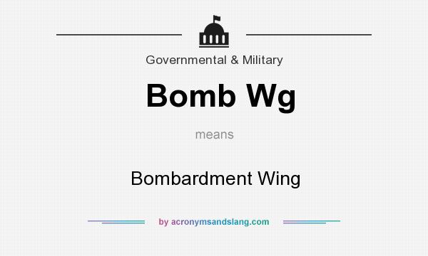 What does Bomb Wg mean? It stands for Bombardment Wing