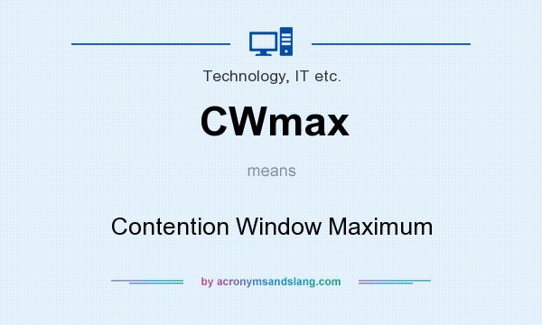 What does CWmax mean? It stands for Contention Window Maximum