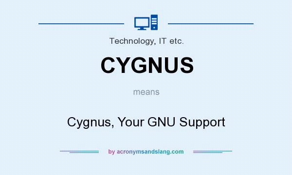 What does CYGNUS mean? It stands for Cygnus, Your GNU Support