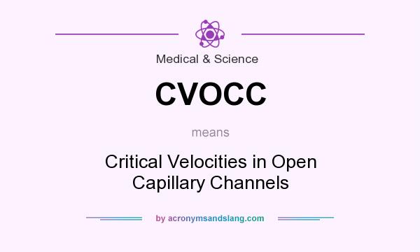 What does CVOCC mean? It stands for Critical Velocities in Open Capillary Channels
