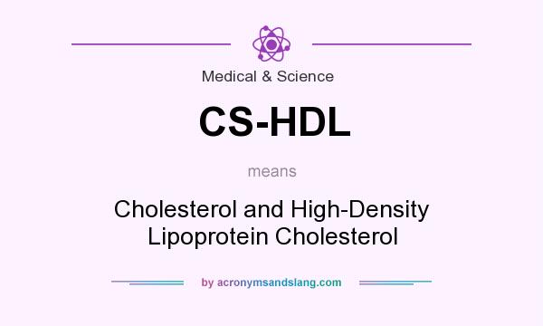 What does CS-HDL mean? It stands for Cholesterol and High-Density Lipoprotein Cholesterol