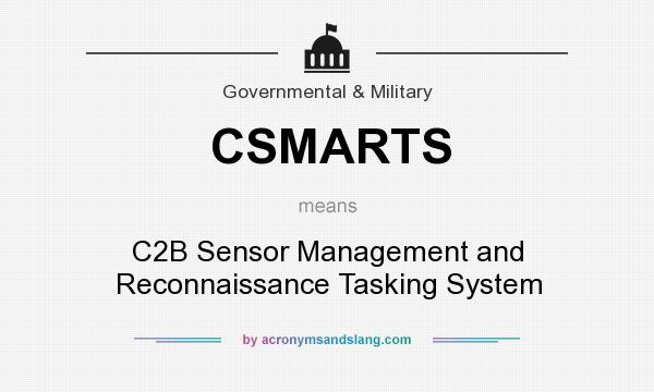 What does CSMARTS mean? It stands for C2B Sensor Management and Reconnaissance Tasking System