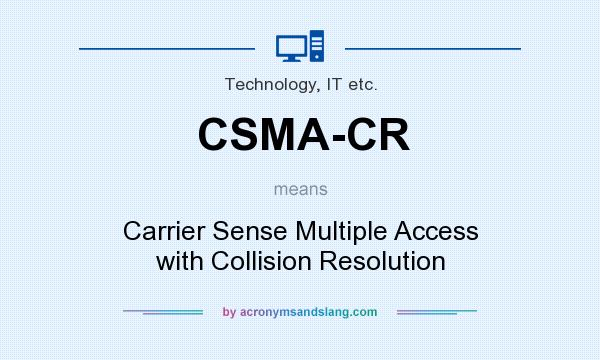 What does CSMA-CR mean? It stands for Carrier Sense Multiple Access with Collision Resolution