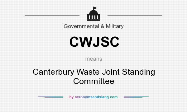 What does CWJSC mean? It stands for Canterbury Waste Joint Standing Committee