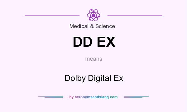 What does DD EX mean? It stands for Dolby Digital Ex
