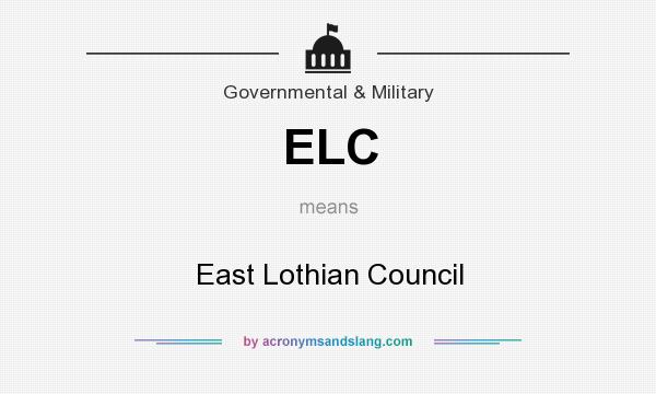 What does ELC mean? It stands for East Lothian Council