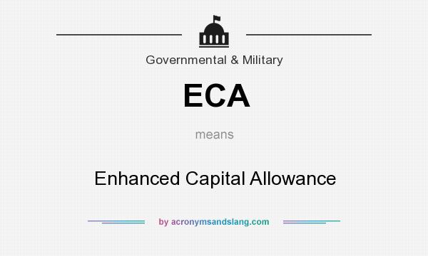What does ECA mean? It stands for Enhanced Capital Allowance