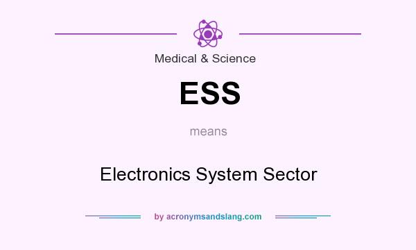 What does ESS mean? It stands for Electronics System Sector