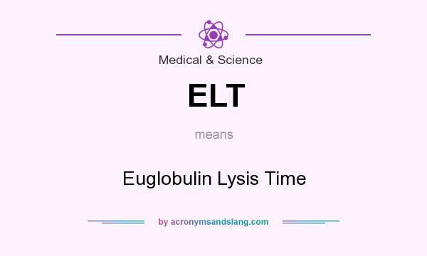What does ELT mean? It stands for Euglobulin Lysis Time