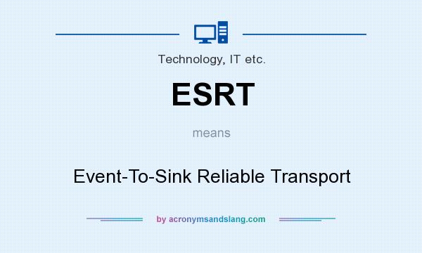What does ESRT mean? It stands for Event-To-Sink Reliable Transport
