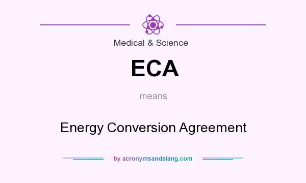 What does ECA mean? It stands for Energy Conversion Agreement