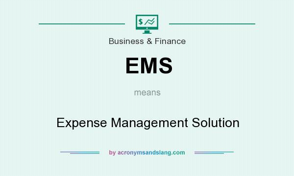 What does EMS mean? It stands for Expense Management Solution