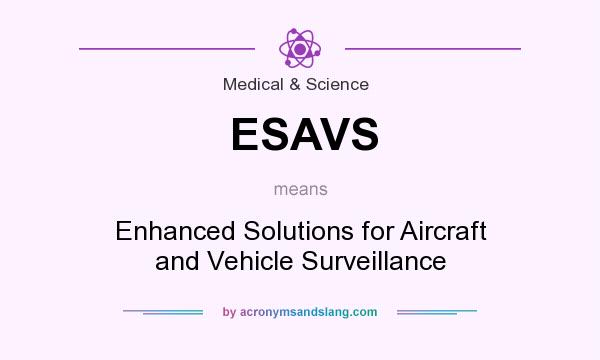 What does ESAVS mean? It stands for Enhanced Solutions for Aircraft and Vehicle Surveillance