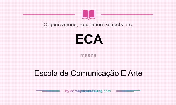 What does ECA mean? It stands for Escola de Comunicação E Arte