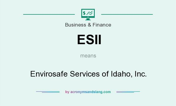 What does ESII mean? It stands for Envirosafe Services of Idaho, Inc.