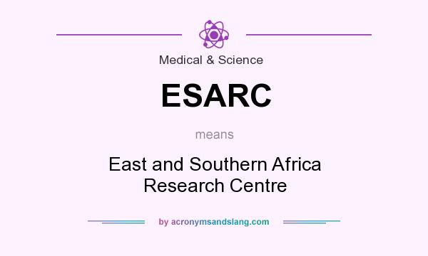 What does ESARC mean? It stands for East and Southern Africa Research Centre