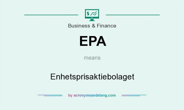 What does EPA mean? It stands for Enhetsprisaktiebolaget