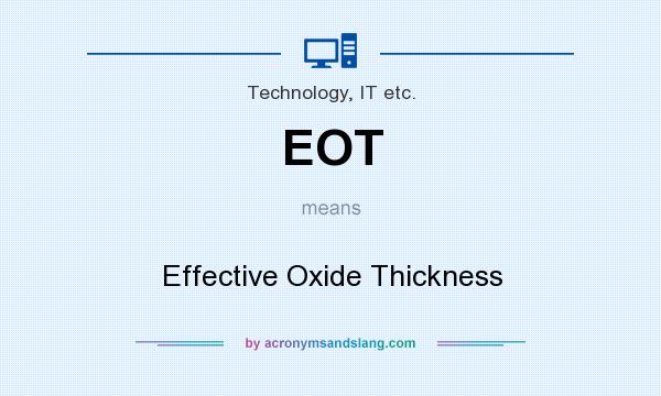 What does EOT mean? It stands for Effective Oxide Thickness