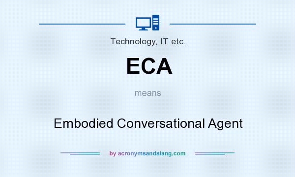 What does ECA mean? It stands for Embodied Conversational Agent