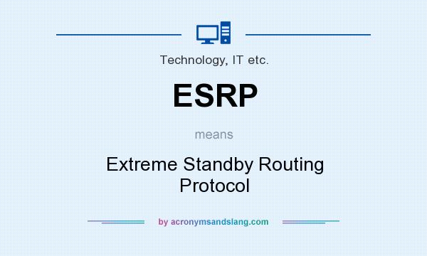 What does ESRP mean? It stands for Extreme Standby Routing Protocol
