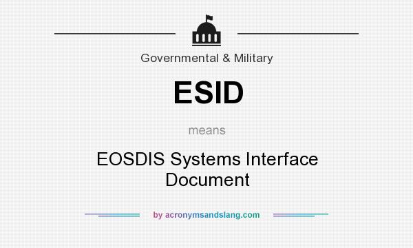 What does ESID mean? It stands for EOSDIS Systems Interface Document