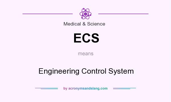 What does ECS mean? It stands for Engineering Control System