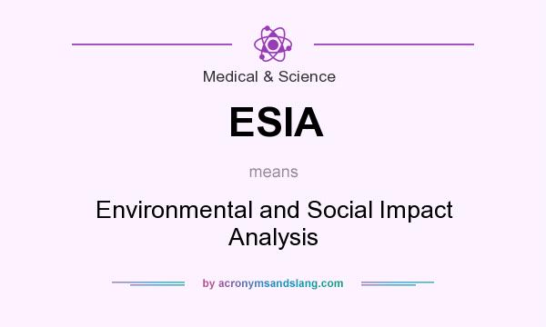 What does ESIA mean? It stands for Environmental and Social Impact Analysis