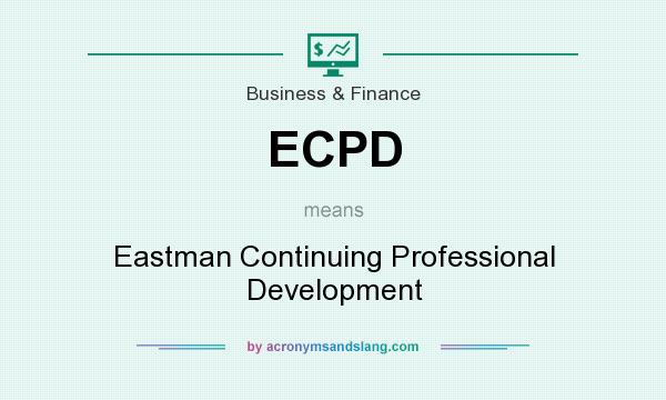 What does ECPD mean? It stands for Eastman Continuing Professional Development