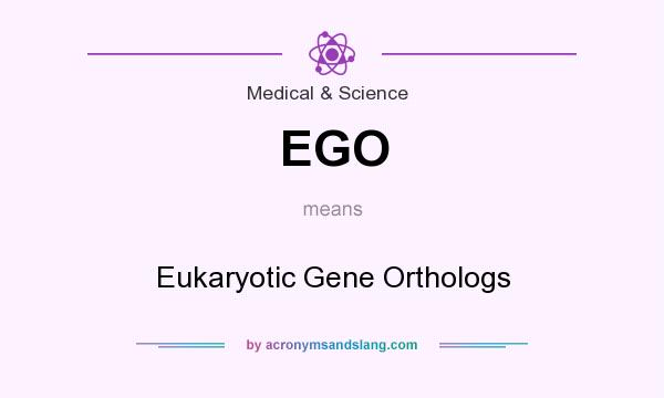 What does EGO mean? It stands for Eukaryotic Gene Orthologs