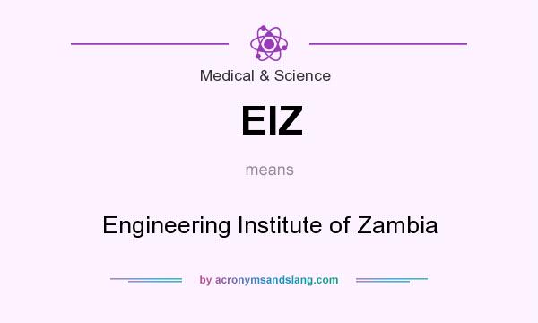 What does EIZ mean? It stands for Engineering Institute of Zambia