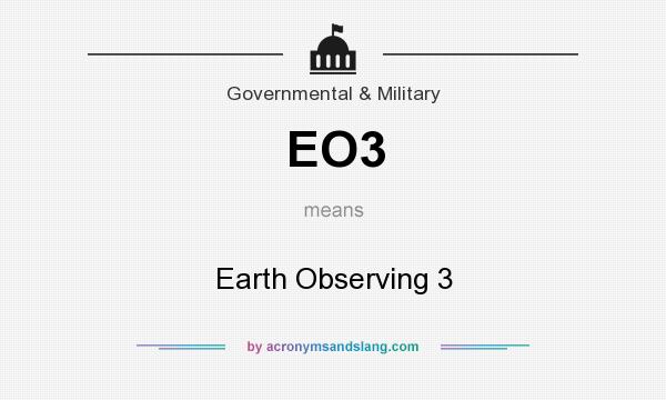 What does EO3 mean? It stands for Earth Observing 3